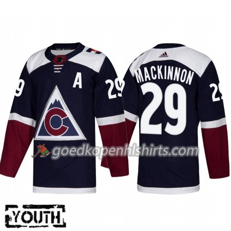 Colorado Avalanche Nathan MacKinnon 29 Adidas 2018-2019 Alternate Authentic Shirt - Kinderen